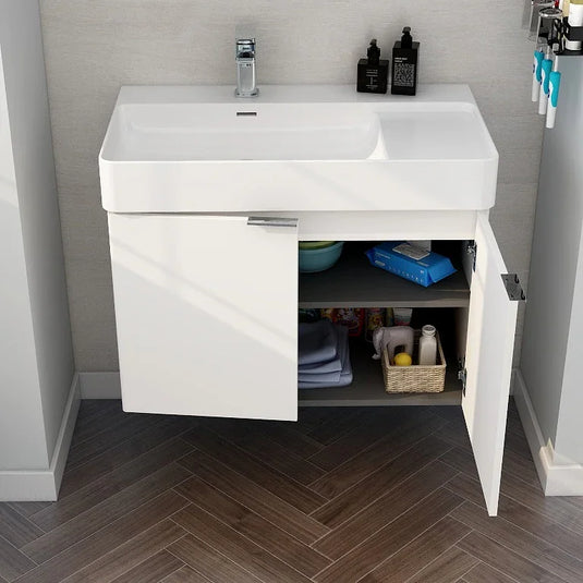 Imex Blade 800 x 460mm Wall Mounted Vanity Unit - Matt White - FZHM2785-800-Q0002 - Envy Bathrooms Ltd