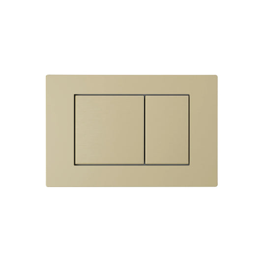 Imex Brushed Brass Square Stainless Steel Flush Button - SSFB-SQ-BRASS - Envy Bathrooms Ltd