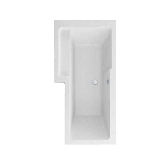 Imex Cast Reinforced Quadro 1700 Left Hand L Shape Shower Bath - IMCQSBLH17 - Envy Bathrooms Ltd