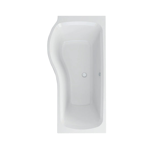 Imex Cast Reinforced Ronda 1700 Left Hand P Shape Shower Bath - IMCRSBLH17 - Envy Bathrooms Ltd