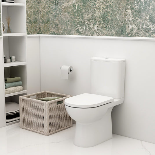 Imex Croma Rimless Short Projection Skirted Close Coupled Toilet White | C10176CR - Envy Bathrooms Ltd