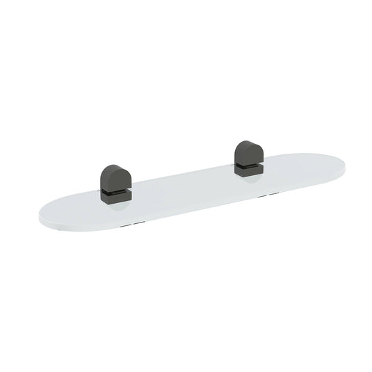 Imex Duro Glass Shelf Matt Black | DUGSMB - Envy Bathrooms Ltd