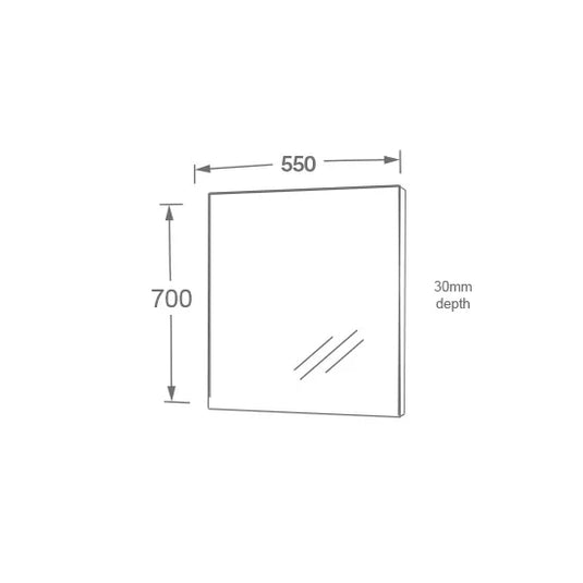 Imex Essence 550 Illuminated Mirror with Demista - FML2773-550 - Envy Bathrooms Ltd