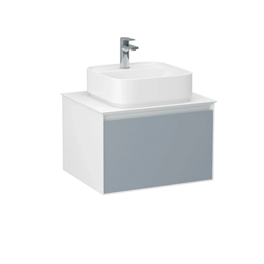 Imex Essence 600mm Single Drawer Wall Mounted Vanity Unit in Duck Egg Blue - FZHM2773-600-Q0006 - Envy Bathrooms Ltd