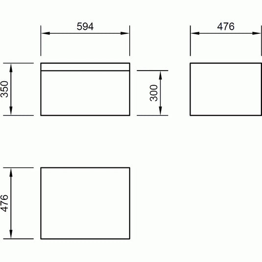 Imex Flite 600mm × 480mm Single Drawer Wall Mounted Vanity Unit - White Gloss - FL60SDWMC - Envy Bathrooms Ltd