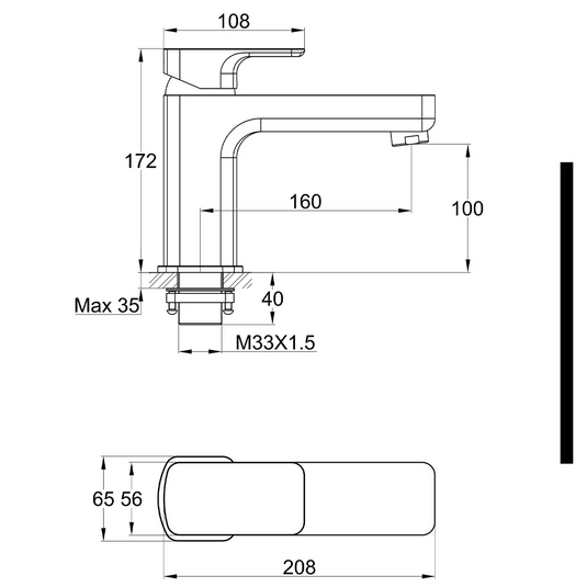 Imex Flite Mono Bath Filler - FLMBF - Envy Bathrooms Ltd