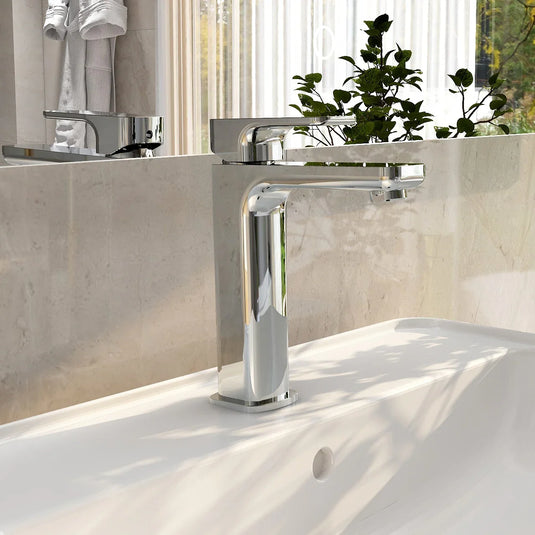 Imex Flite Mono Medium Basin Mixer Inc Clicker Waste - FLMBAS - Envy Bathrooms Ltd