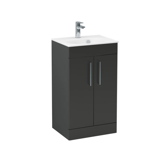 Imex Ivan 500mm Floor Standing Double Door Vanity in Matt Black - 2DO-1-BLACK - Envy Bathrooms Ltd