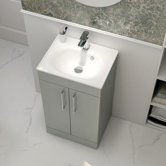 Imex Ivan 500mm Floor Standing Double Door Vanity in Pistachio - 2DO-1-PISTA - Envy Bathrooms Ltd