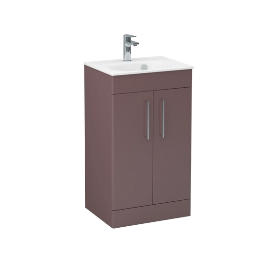 Imex Ivan 500mm Floor Standing Double Door Vanity in Plum - 2DO-1-PLUM - Envy Bathrooms Ltd