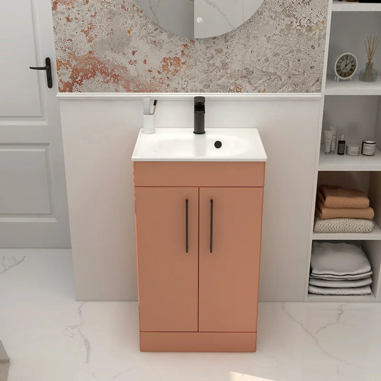 Imex Ivan 500mm Floor Standing Double Door Vanity in Terracotta - 2DO-1-TERRA - Envy Bathrooms Ltd