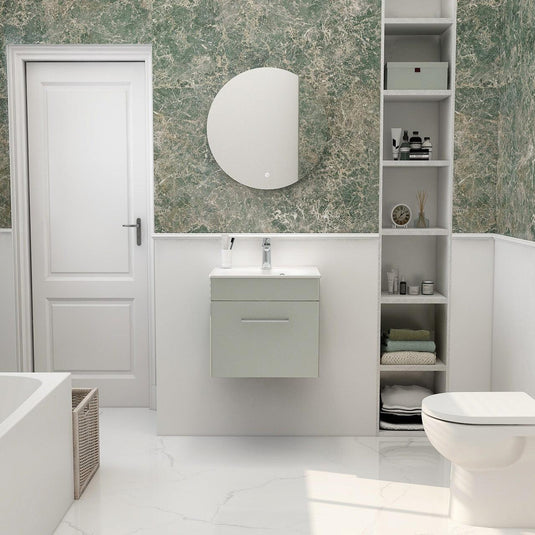 Imex Ivan 500mm Wall Mounted Single Drawer Vanity in Pistachio - WM-1-PISTA - Envy Bathrooms Ltd