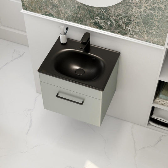 Imex Ivan 500mm Wall Mounted Single Drawer Vanity in Pistachio - WM-1-PISTA - Envy Bathrooms Ltd