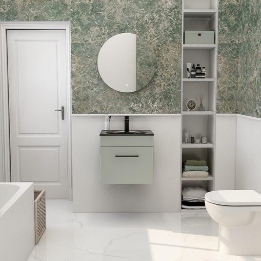 Imex Ivan 500mm Wall Mounted Single Drawer Vanity in Pistachio - WM-1-PISTA - Envy Bathrooms Ltd
