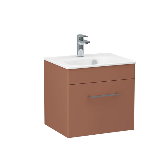Imex Ivan 500mm Wall Mounted Single Drawer Vanity in Terracotta - WM-1-TERRA - Envy Bathrooms Ltd