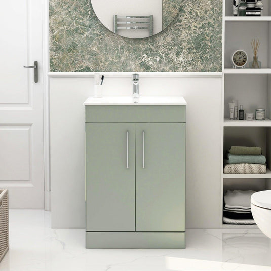 Imex Ivan 600mm Floor Standing Double Door Vanity in Pistachio - 2DO-2-PISTA - Envy Bathrooms Ltd