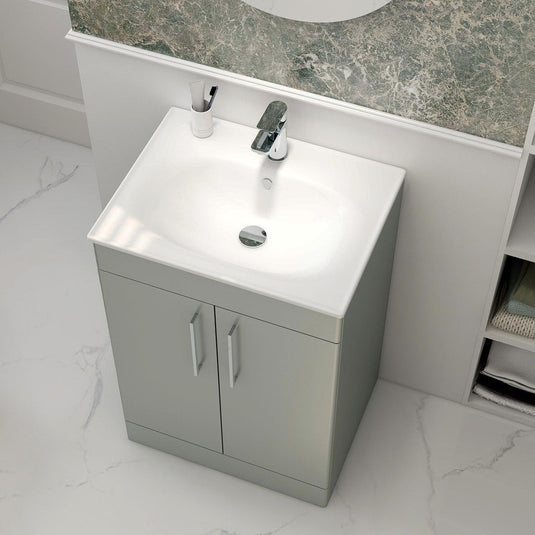 Imex Ivan 600mm Floor Standing Double Door Vanity in Pistachio - 2DO-2-PISTA - Envy Bathrooms Ltd