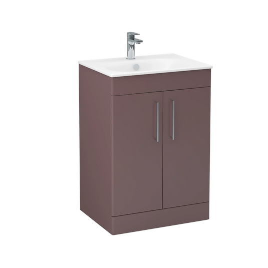 Imex Ivan 600mm Floor Standing Double Door Vanity in Plum - 2DO-2-PLUM - Envy Bathrooms Ltd
