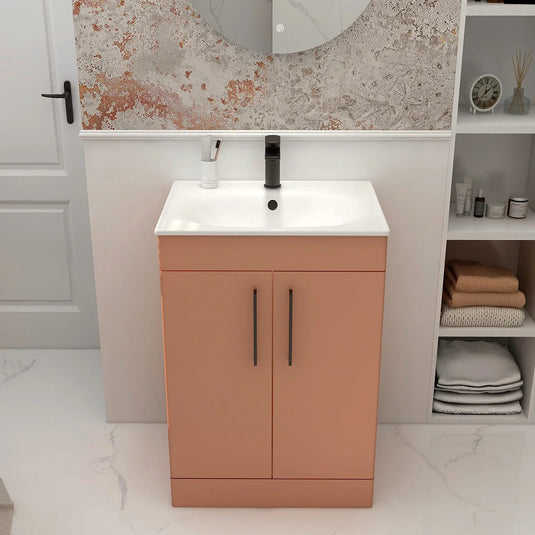 Imex Ivan 600mm Floor Standing Double Door Vanity in Terracotta - 2DO-2-TERRA - Envy Bathrooms Ltd