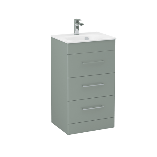 Imex Ivan 600mm Floor Standing Three Draw Vanity in Pistachio - 3DR-1-PISTA - Envy Bathrooms Ltd