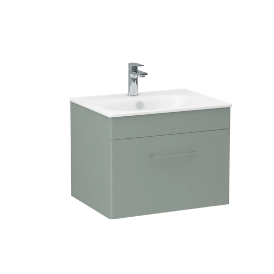 Imex Ivan 600mm Wall Mounted Single Drawer Vanity in Pistachio - WM-2-PISTA - Envy Bathrooms Ltd