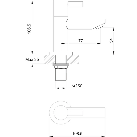 Imex Ivo Basin Taps (Pair) - IV12 - Envy Bathrooms Ltd