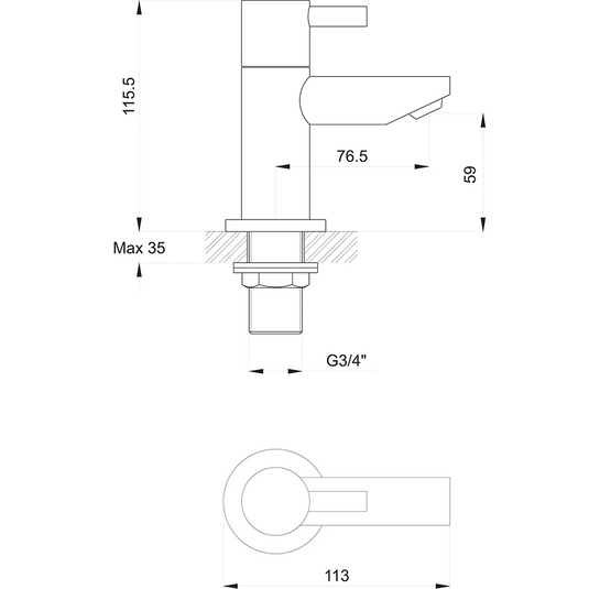 Imex Ivo Bath Taps (Pair) - IV34 - Envy Bathrooms Ltd