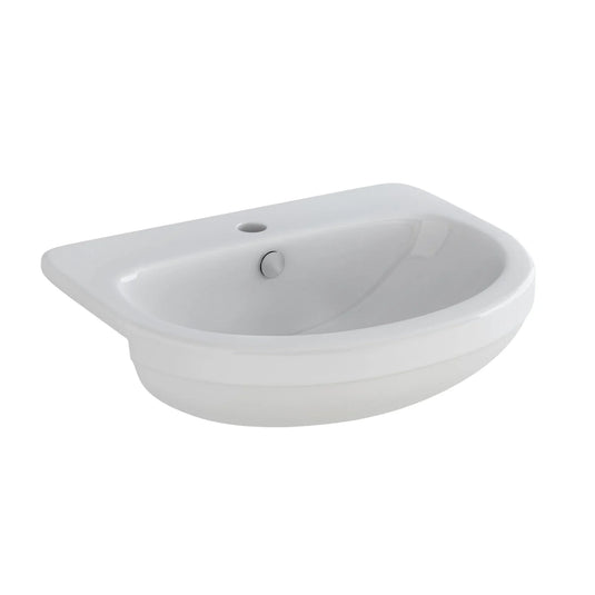 Imex Ivo / Flite 550mm Semi Recessed Basin 1Th - LS1076 - Envy Bathrooms Ltd