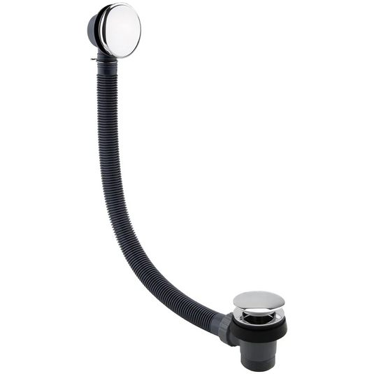 Imex Large Easy Clean Dome Clicker Bath Waste with Hair Catch - Chrome - HCCB106CP - Envy Bathrooms Ltd