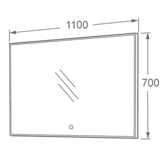 Imex Liberty Illuminated Mirror with Demista - FML2775-1100 - Envy Bathrooms Ltd