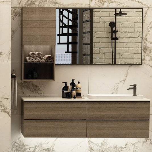 Imex Liberty Wall Storage Cabinet in Grey Oak - FCHM2775-400-B0031 - Envy Bathrooms Ltd