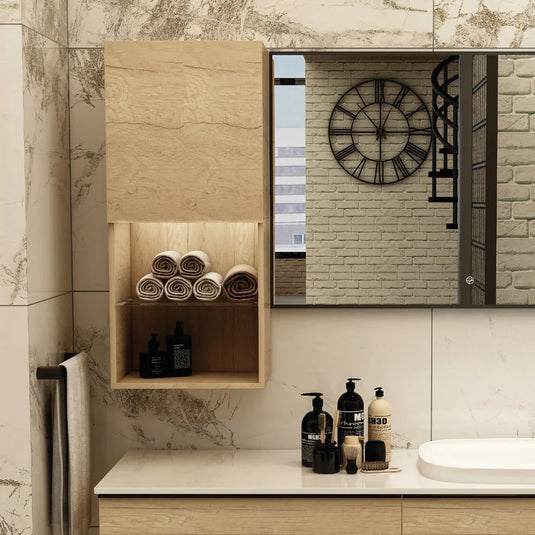 Imex Liberty Wall Storage Cabinet in Natural Oak - FCHM2775-400-B0001 - Envy Bathrooms Ltd