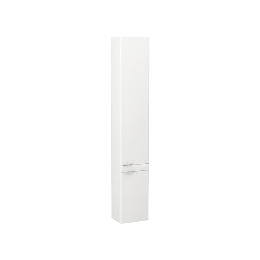 Imex Luna 300mm Double Door Storage Cabinet Matt White Chrome Handles | LUST-1-WHIT - Envy Bathrooms Ltd