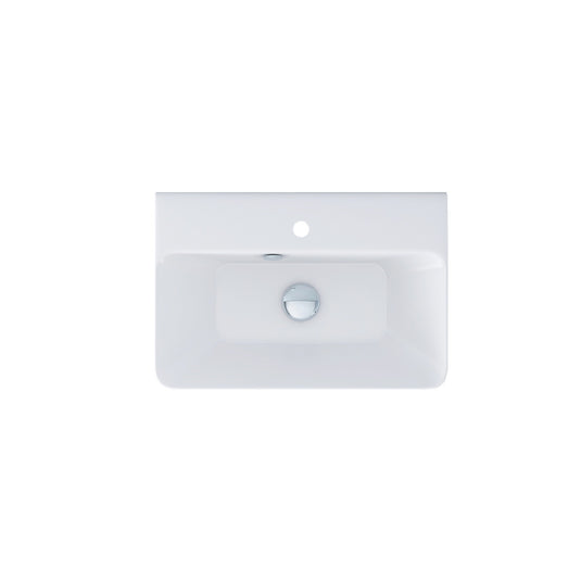 Imex Luna 550mm Ceramic Basin 1 Tap Hole White | LU50-BAS - Envy Bathrooms Ltd