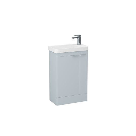 Imex Luna 550mm Floor Standing Cloakroom Double Door Cabinet Denim Blue | LUCL-3-DENI - Envy Bathrooms Ltd