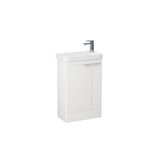 Imex Luna 550mm Floor Standing Cloakroom Double Door Cabinet Matt White | LUCL-3-WHITE - Envy Bathrooms Ltd
