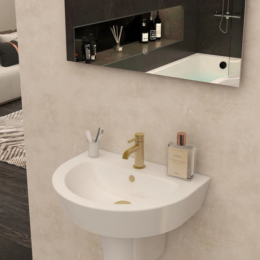 Imex Plastic Basin Overflow Cover in Brushed Brass - OVBR - Envy Bathrooms Ltd
