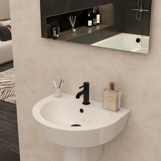 Imex Plastic Basin Overflow Cover in Matt Black - OVMB - Envy Bathrooms Ltd