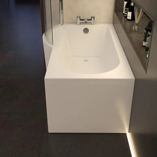 Imex Premiercast Multi Layer Reinforced Arco 1500 Left Hand P Shape Shower Bath - IMPASBLH15 - Envy Bathrooms Ltd