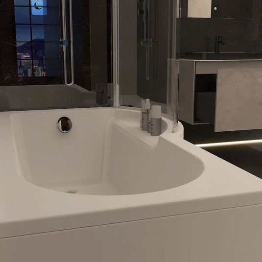 Imex Premiercast Multi Layer Reinforced Arco 1500 Right Hand P Shape Shower Bath - IMPASBRH15 - Envy Bathrooms Ltd