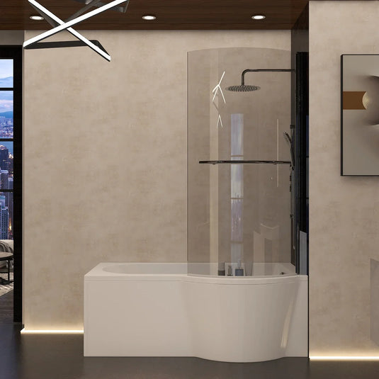 Imex Premiercast Multi Layer Reinforced Arco 1500 Right Hand P Shape Shower Bath - IMPASBRH15 - Envy Bathrooms Ltd
