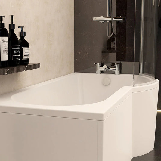 Imex Premiercast Multi Layer Reinforced Arco 1700 Right Hand P Shape Shower Bath - IMPASBRH17 - Envy Bathrooms Ltd