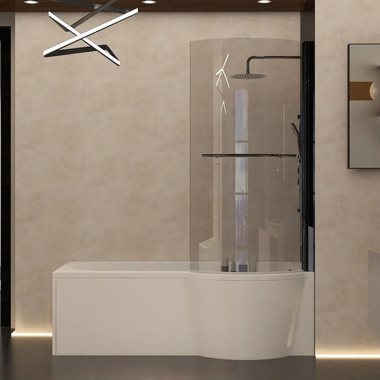 Imex Premiercast Multi Layer Reinforced Arco 1700 Right Hand P Shape Shower Bath - IMPASBRH17 - Envy Bathrooms Ltd