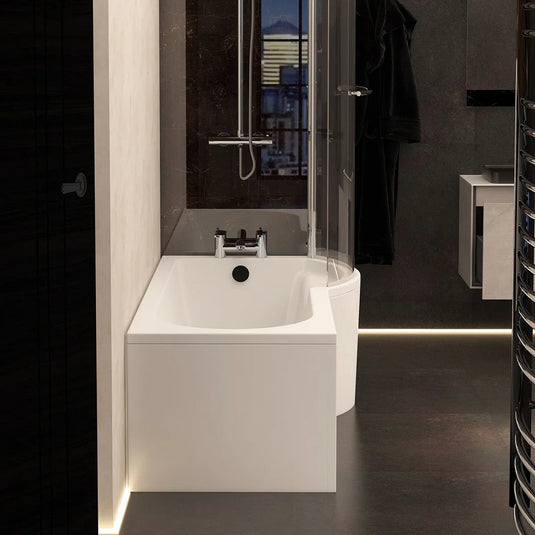 Imex Premiercast Multi Layer Reinforced Arco 1700 Right Hand P Shape Shower Bath - IMPASBRH17 - Envy Bathrooms Ltd