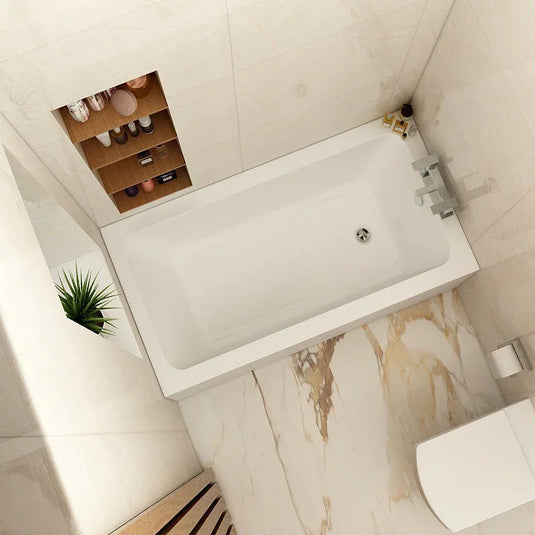 Imex Premiercast Multi Layer Reinforced Quadro 1300 x 700 Single Ended Bath - IMPQSE13X7 - Envy Bathrooms Ltd