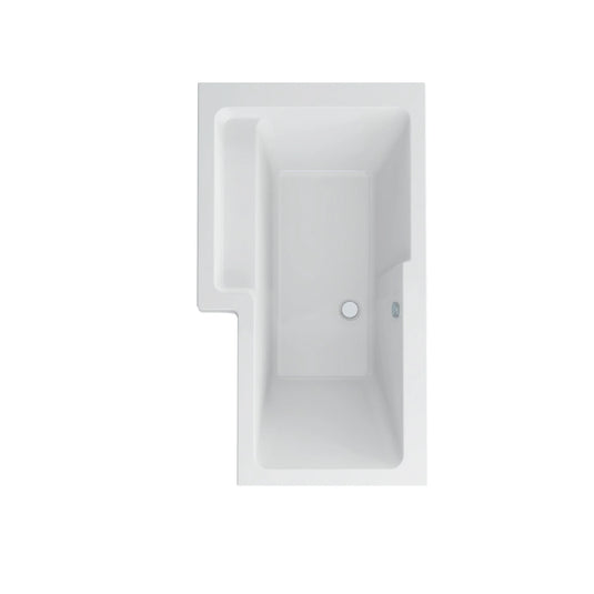 Imex Premiercast Multi Layer Reinforced Quadro 1500 Left Hand L Shape Shower Bath - IMPQSBLH15 - Envy Bathrooms Ltd