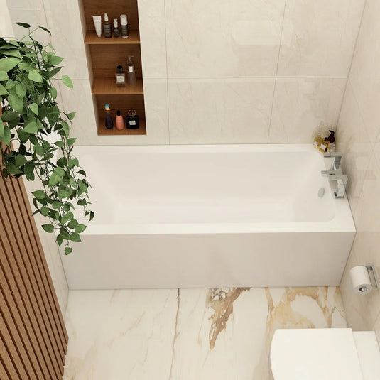 Imex Premiercast Multi layer Reinforced Quadro 1600×700 Single Ended Bath - IMPQSE16X7N - Envy Bathrooms Ltd