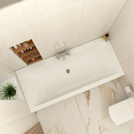 Imex Premiercast Multi Layer Reinforced Quadro 1800 x 800 Double Ended Bath - IMPQDE18X8 - Envy Bathrooms Ltd