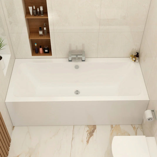 Imex Premiercast Multi Layer Reinforced Quadro 1800 x 800 Double Ended Bath - IMPQDE18X8 - Envy Bathrooms Ltd