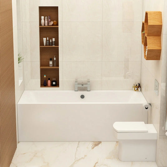 Imex Premiercast Multi Layer Reinforced Quadro 1800 x 800 Double Ended Bath - IMPQDE18X8 - Envy Bathrooms Ltd